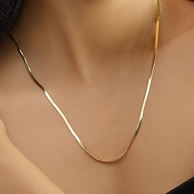 Gold-Plated Anti-Tarnish Snake Chain Necklace