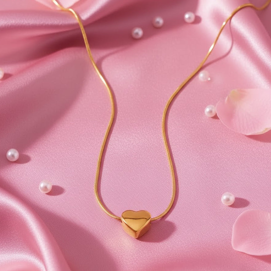 Golden Heart Pendant Necklace – Timeless Love