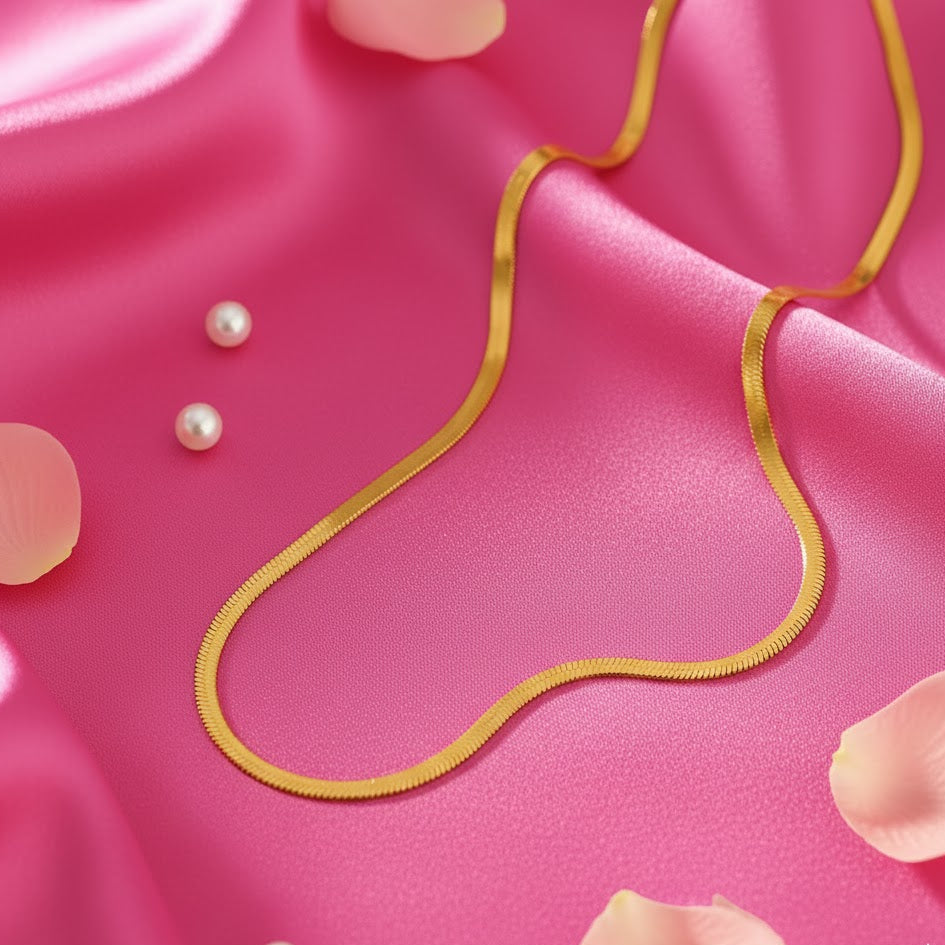 Gold-Plated Anti-Tarnish Snake Chain Necklace