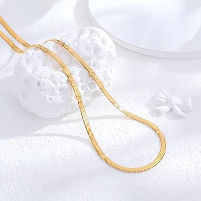 Gold-Plated Anti-Tarnish Snake Chain Necklace